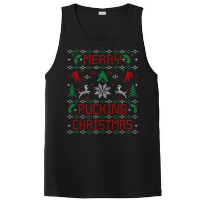 Ice Hockey Funny Ugly Christmas Party Meaningful Gift Cool Gift PosiCharge Competitor Tank