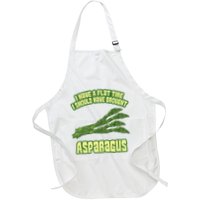 I Have Flat Tire I Should Have Brought Asparagus Vegan Funny Full-Length Apron With Pockets