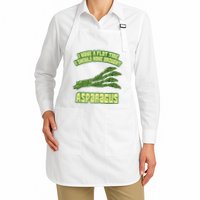 I Have Flat Tire I Should Have Brought Asparagus Vegan Funny Full-Length Apron With Pockets