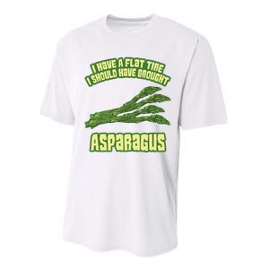 I Have Flat Tire I Should Have Brought Asparagus Vegan Funny Performance Sprint T-Shirt