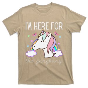 IM Here For The Gangbang Funny Inappropriate Unicorn Adult T-Shirt