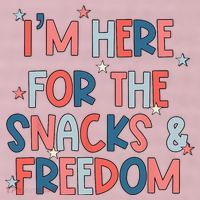 I'm Here For The Snacks And Freedom 4th of July 25L Jumbo Tote