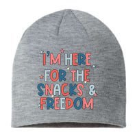 I'm Here For The Snacks And Freedom 4th of July Sustainable Beanie