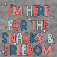 I'm Here For The Snacks And Freedom 4th of July Sustainable Beanie