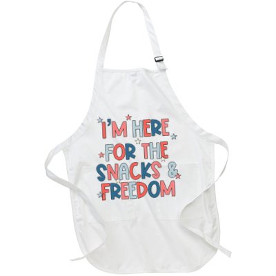 I'm Here For The Snacks And Freedom 4th of July Apron