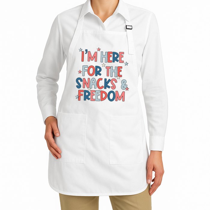 I'm Here For The Snacks And Freedom 4th of July Apron