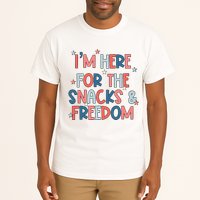 I'm Here For The Snacks And Freedom 4th of July Tall T-Shirt