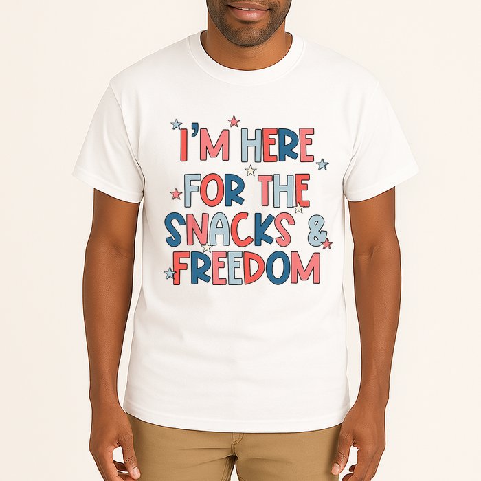 I'm Here For The Snacks And Freedom 4th of July Tall T-Shirt