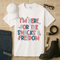 I'm Here For The Snacks And Freedom 4th of July Tall T-Shirt