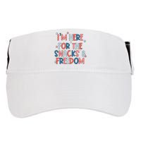 I'm Here For The Snacks And Freedom 4th of July Adult Drive Performance Visor