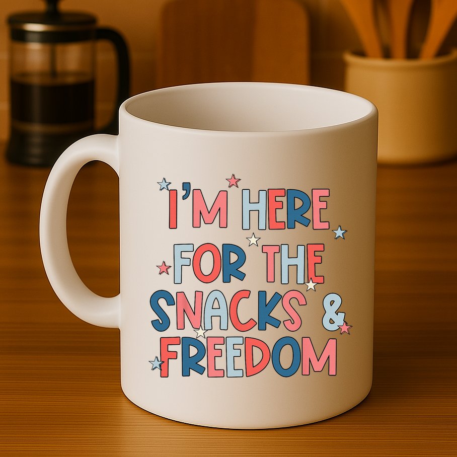 I'm Here For The Snacks And Freedom 4th of July Mug
