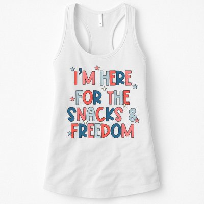 I'm Here For The Snacks And Freedom 4th of July Womens Tank Top