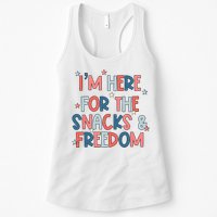 I'm Here For The Snacks And Freedom 4th of July Womens Tank Top