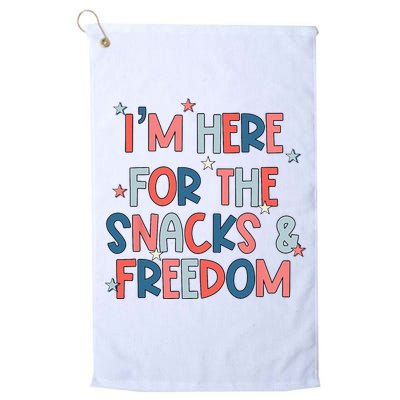 I'm Here For The Snacks And Freedom 4th of July Golf Towel