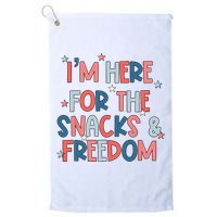 I'm Here For The Snacks And Freedom 4th of July Golf Towel