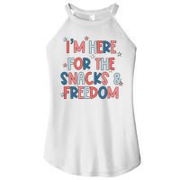 I'm Here For The Snacks And Freedom 4th of July Women's Perfect Tri Rocker Tank
