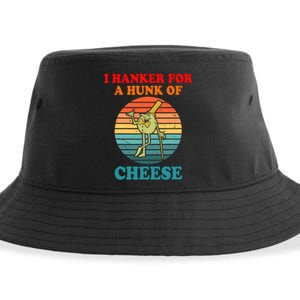 I Hanker For A Hunk Of Cheese Retro Apparel Sustainable Bucket Hat