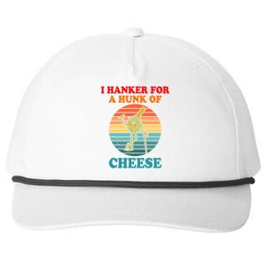 I Hanker For A Hunk Of Cheese Retro Apparel Snapback Five-Panel Rope Hat