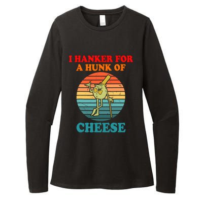 I Hanker For A Hunk Of Cheese Retro Apparel Womens CVC Long Sleeve Shirt