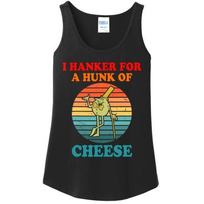 I Hanker For A Hunk Of Cheese Retro Apparel Ladies Essential Tank