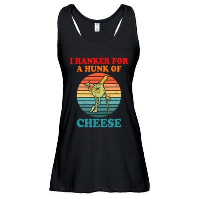 I Hanker For A Hunk Of Cheese Retro Apparel Ladies Essential Flowy Tank