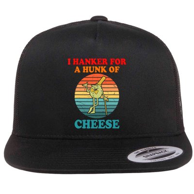 I Hanker For A Hunk Of Cheese Retro Apparel Flatbill Hat