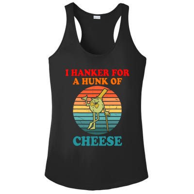 I Hanker For A Hunk Of Cheese Retro Apparel Ladies PosiCharge Competitor Racerback Tank