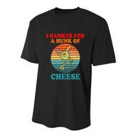 I Hanker For A Hunk Of Cheese Retro Apparel Youth Performance Sprint T-Shirt