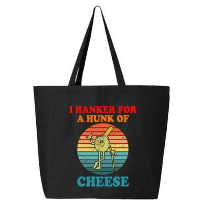 I Hanker For A Hunk Of Cheese Retro Apparel 25L Jumbo Tote