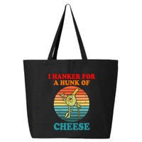 I Hanker For A Hunk Of Cheese Retro Apparel 25L Jumbo Tote