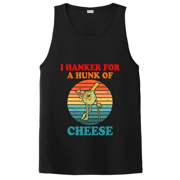 I Hanker For A Hunk Of Cheese Retro Apparel PosiCharge Competitor Tank