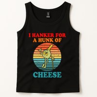 I Hanker For A Hunk Of Cheese Retro Apparel Tank Top