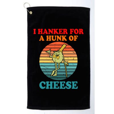 I Hanker For A Hunk Of Cheese Retro Apparel Golf Towel