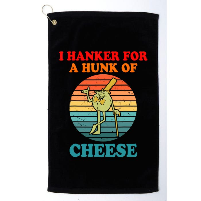 I Hanker For A Hunk Of Cheese Retro Apparel Golf Towel