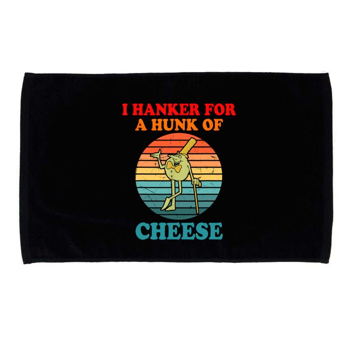 I Hanker For A Hunk Of Cheese Retro Apparel Microfiber Hand Towel