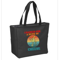 I Hanker For A Hunk Of Cheese Retro Apparel Zip Tote Bag