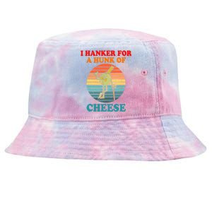 I Hanker For A Hunk Of Cheese Retro Apparel Tie-Dyed Bucket Hat