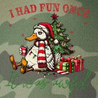 I Had Fun Once It Was Awful Xmas Christmas Duck Legacy Tie Dye Trucker Hat