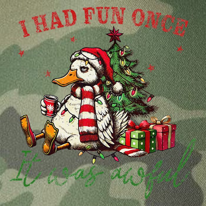 I Had Fun Once It Was Awful Xmas Christmas Duck Legacy Tie Dye Trucker Hat