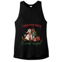 I Had Fun Once It Was Awful Xmas Christmas Duck Ladies PosiCharge Tri-Blend Wicking Tank