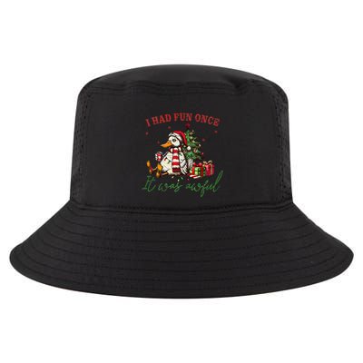 I Had Fun Once It Was Awful Xmas Christmas Duck Cool Comfort Performance Bucket Hat