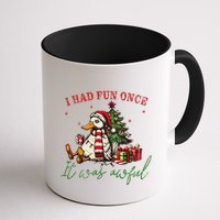 I Had Fun Once It Was Awful Xmas Christmas Duck Mug