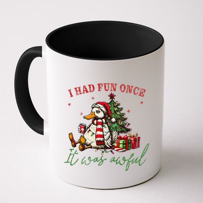 I Had Fun Once It Was Awful Xmas Christmas Duck Mug