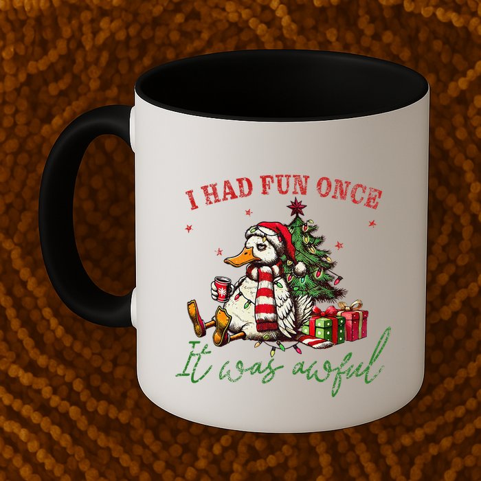 I Had Fun Once It Was Awful Xmas Christmas Duck Mug