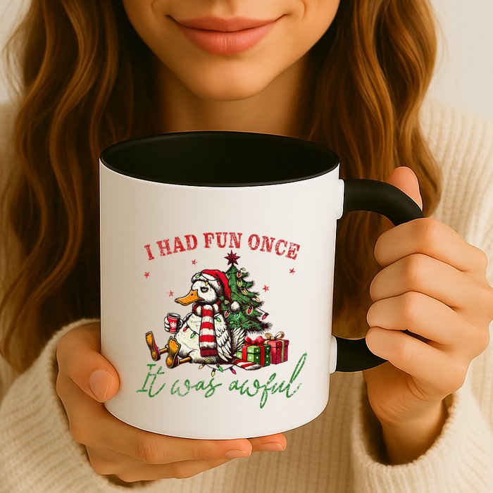 I Had Fun Once It Was Awful Xmas Christmas Duck Mug