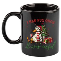 I Had Fun Once It Was Awful Xmas Christmas Duck 11oz C Handle Ceramic Mug