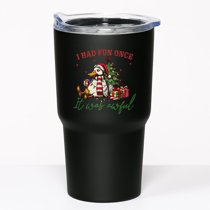I Had Fun Once It Was Awful Xmas Christmas Duck Tumbler
