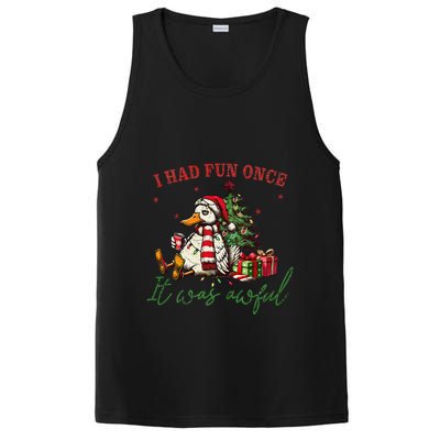 I Had Fun Once It Was Awful Xmas Christmas Duck PosiCharge Competitor Tank