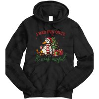 I Had Fun Once It Was Awful Xmas Christmas Duck Tie Dye Hoodie