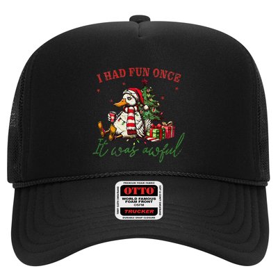 I Had Fun Once It Was Awful Xmas Christmas Duck Trucker Hat